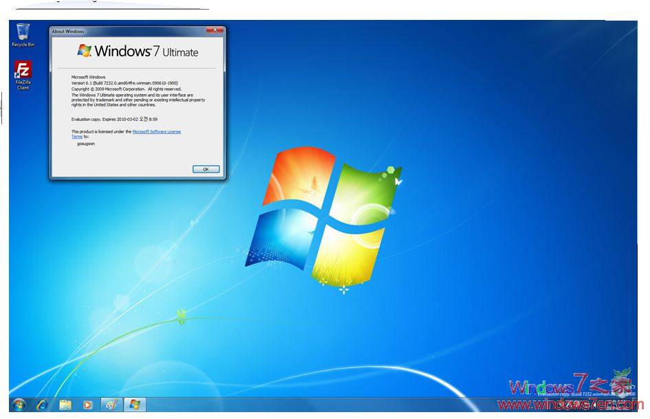 Windows7 7232 X64英文版下载